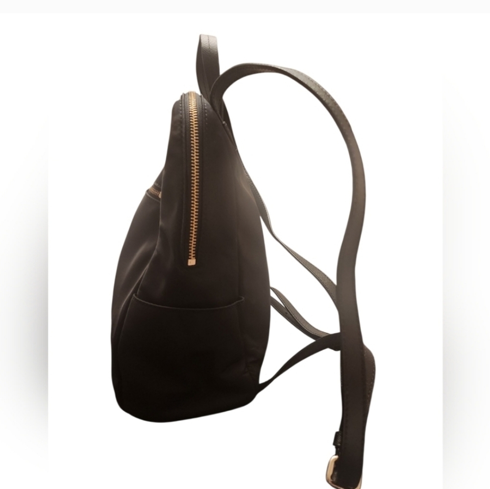 KATE SPADE Blake Avenue Hilo Nylon Black Backpack Gold-tone Name Plate -NWOT - Picture 3 of 12